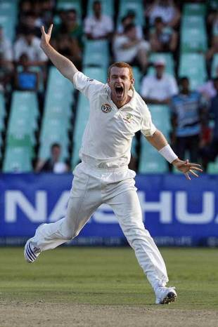 Andrew McDonald chipped in with three wickets in the final session, South Africa v Australia, 2nd Test, Durban, 2nd day, March 7, 2009