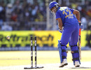 Ravindra Jadeja loses his legstump, Kolkata Knight Riders v Rajasthan Royals, IPL, Durban, May 20, 2009