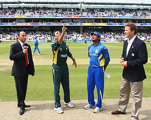 The captains at the toss