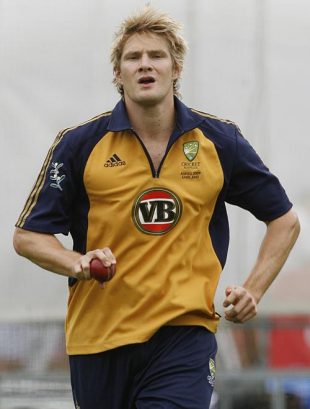 Shane Watson runs in to bowl, Lord's, July 14, 2009