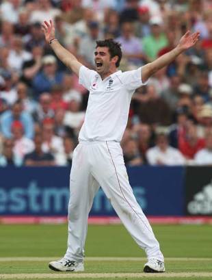 James Anderson lets out a successful appeal against Michael Clarke, England v Australia, 3rd Test, Edgbaston, 2nd day, July 31, 2009