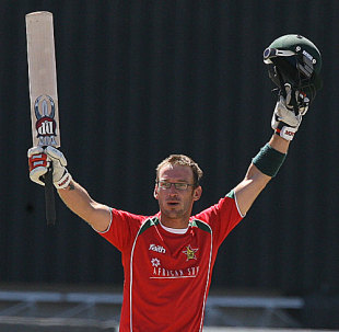 Charles Coventry reaches his 150, Zimbabwe v Bangladesh, 4th ODI, Bulawayo, August 16, 2009 
