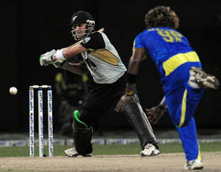 Brendon McCullum reaches out wide to slash, Sri Lanka v New Zealand, 2nd Twenty20, Colombo, September 4, 2009