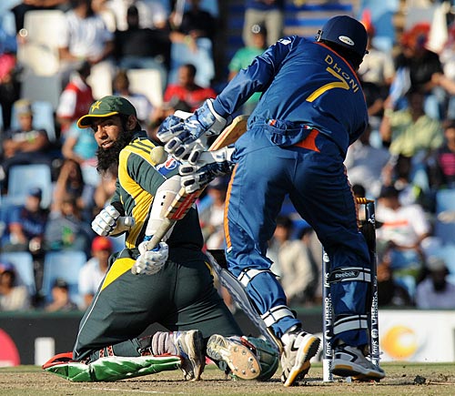 Mohammad Yousuf attempts to play one down leg side