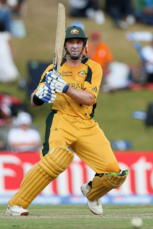 Michael Hussey picks up another boundary, Australia v India, ICC Champions Trophy, Group A, Centurion, September 28, 2009