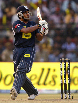 Rohit Sharma hits behind square during his 45, Deccan Chargers v Delhi Daredevils, IPL, Cuttack, March 21, 2010