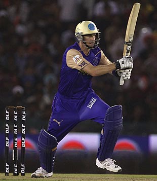Adam Voges made a crucial 45, Kings XI Punjab v Rajasthan Royals, IPL, Mohali, March 24, 2010