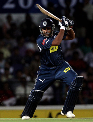  IPL, IPL3 Rohit Sharma punches one through the off side, Deccan Chargers v Rajasthan Royals, IPL 2010, Nagpur, April 5, 2010
