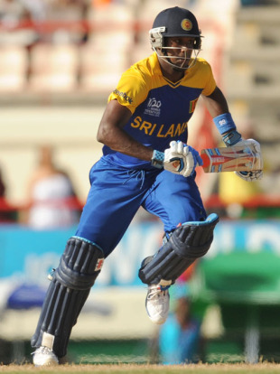 Angelo Mathews turned in a Man-of-the-Match performance, Sri Lanka  v India, Group F, World Twenty20, St Lucia