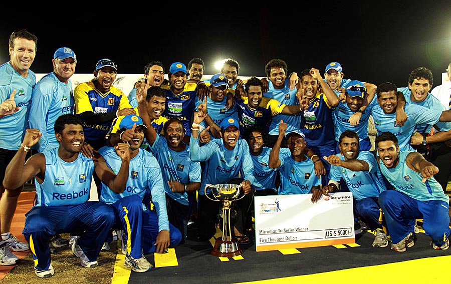 The victorious Sri Lankan team