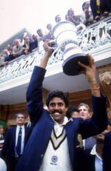 India's finest moment on the world stage: Kapil Dev lifts the World Cup © Getty Images
