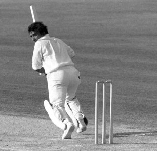 Sunil Gavaskar plays the flick, England v India, The Oval, September 1979