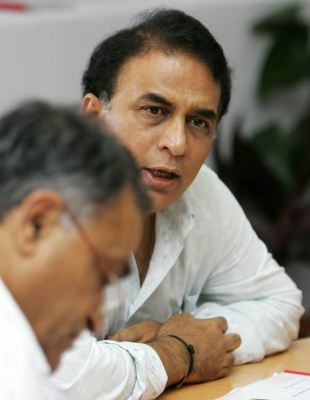 Sunil Gavaskar and Niranjan Shah, the board secretary, at the BCCI technical committee meeting, Bangalore, June 4, 2007